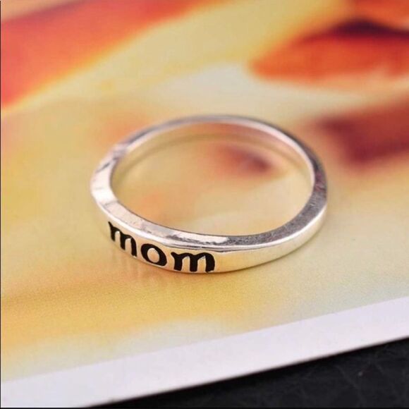 LAST ONE! Silver Dainty Mom Ring - Picture 2 of 4